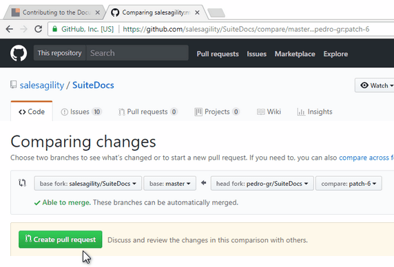 Edit this page link 26GitHubCreatePR