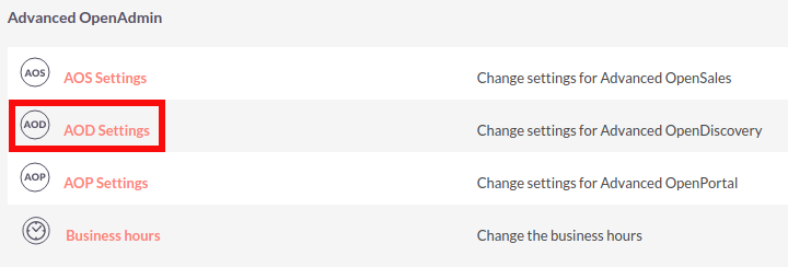 AOD Settings 169AOD Settings