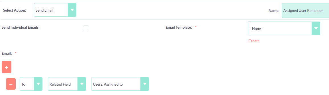 Actions 219Assigned user reminder actions