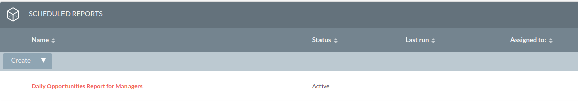 Scheduled Reports 237Scheduled report