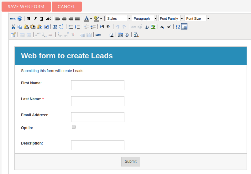 Web form CampaignsCreatePerson4