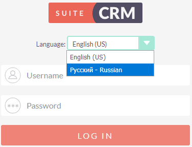Выбор языкового пакета